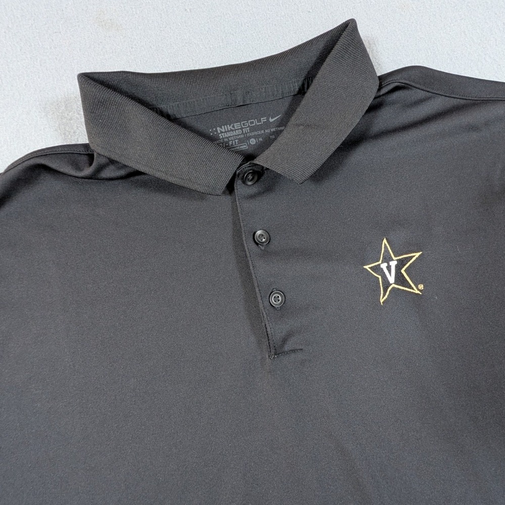 Vanderbilt Commodores Nike Golf Polo Mens XL Black Independence Bowl NCAA